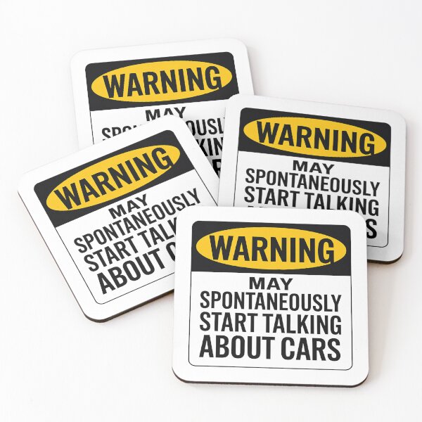 Item preview, Warning May Spontaneously Start Talking About Cars - Funny Car Art designed and sold by luannsemmsobre.