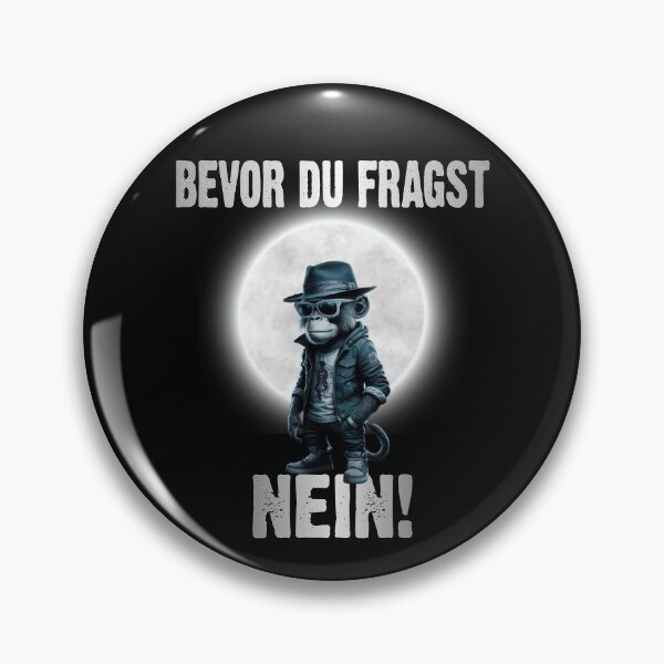 Item preview, Bevor Du Fragst Nein - Wütender cooler Affe Mit Mond  - lustiges Zitat  designed and sold by Smix Pixels.