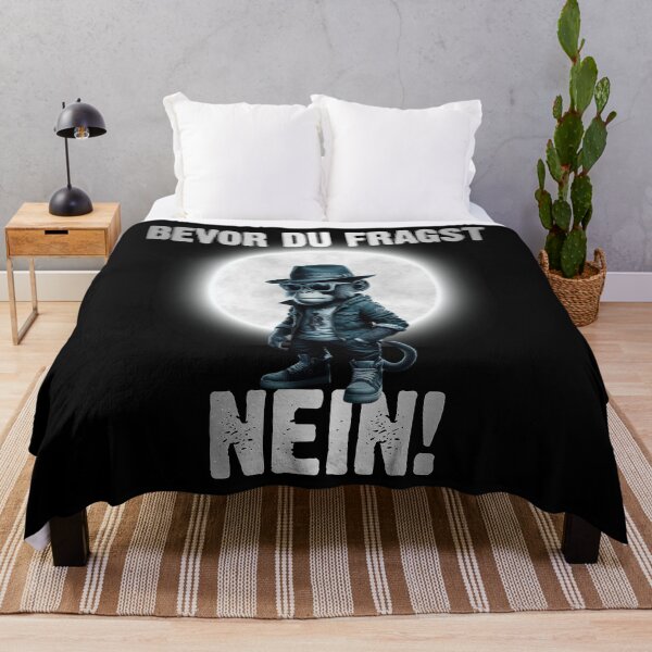 Item preview, Bevor Du Fragst Nein - Wütender cooler Affe Mit Mond - lustiges Zitat designed and sold by Smix Pixels.