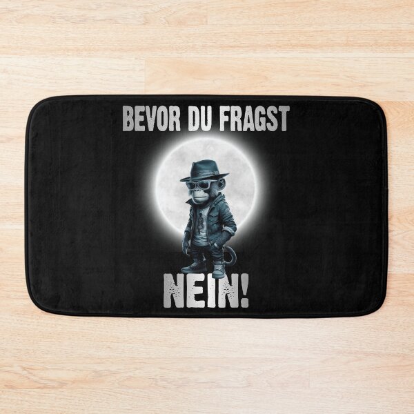 Item preview, Bevor Du Fragst Nein - Wütender cooler Affe Mit Mond  - lustiges Zitat  designed and sold by Smix Pixels.