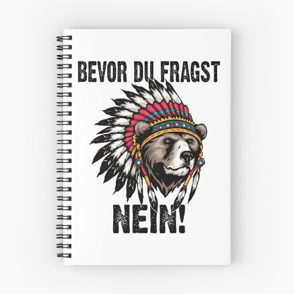 Item preview, Bevor Du Fragst Nein - Indianerbär mit Federkopfschmuck- lustiges Zitat  designed and sold by Smix Pixels.