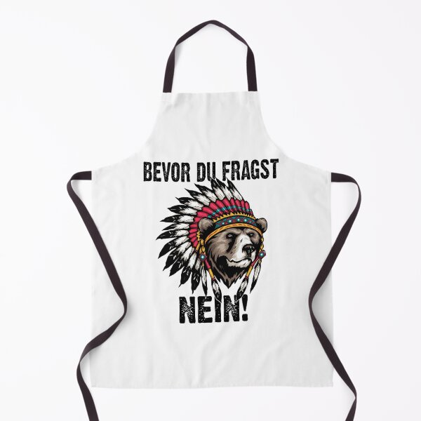 Item preview, Bevor Du Fragst Nein - Indianerbär mit Federkopfschmuck- lustiges Zitat designed and sold by Smix Pixels.