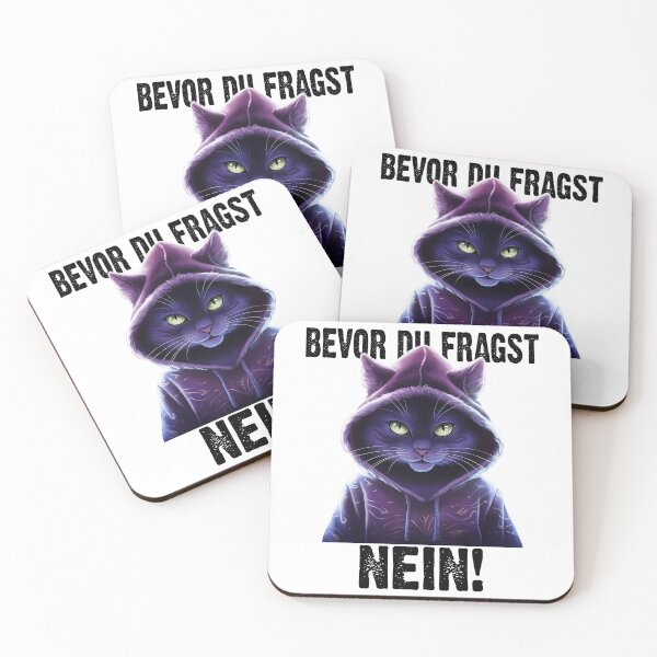 Item preview, Bevor Du Fragst Nö - Wütender cooler Katze  - lustiges Zitat  designed and sold by Smix Pixels.