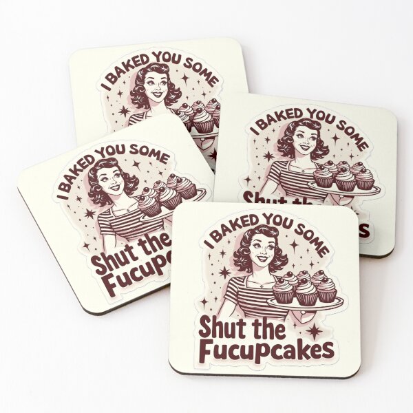 Item preview, Funny Vintage Housewife I Baked You Some Shut The Fucupcakes designed and sold by ArtFromBeyond.