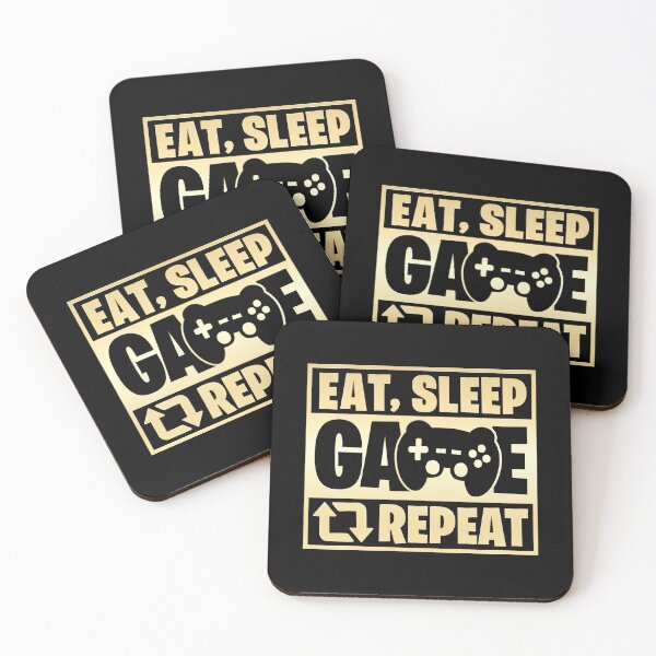 Item preview, Eat Sleep Game Repeat - Funny Gaming Design designed and sold by Kubala Designs.