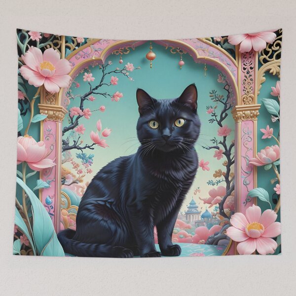 Item preview, Cat Chinoiserie designed and sold by SoniaSarkali.