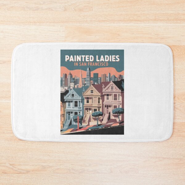 Item preview, Vintage Travel Poster Painted Ladies – Retro San Francisco Skyline & Architecture designed and sold by pod24.