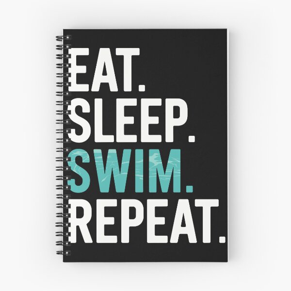 Item preview, Eat Sleep Swim Repeat Funny Quote designed and sold by InsanseCreation.