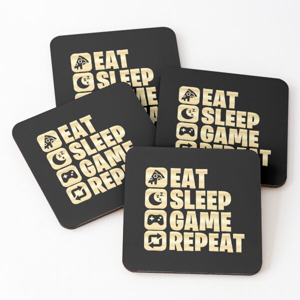 Item preview, Eat Sleep Game Repeat - Funny Gaming Design designed and sold by Kubala Designs.