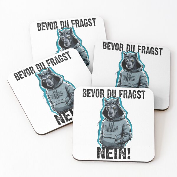Item preview, Bevor Du Fragst Nein - Wütender cooler Hund  - lustiges Zitat  designed and sold by Smix Pixels.
