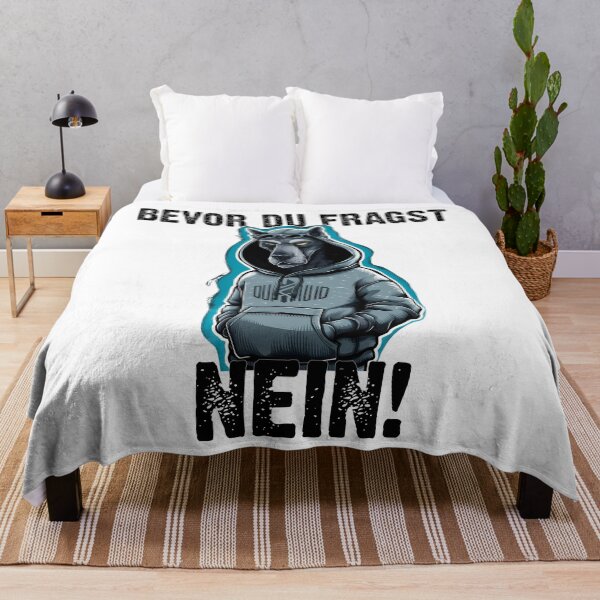 Item preview, Bevor Du Fragst Nein - Wütender cooler Hund  - lustiges Zitat  designed and sold by Smix Pixels.
