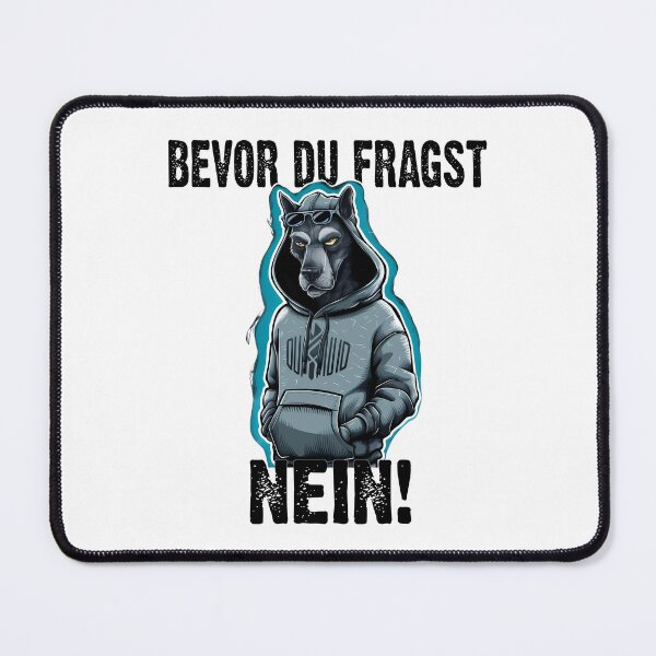 Item preview, Bevor Du Fragst Nein - Wütender cooler Hund  - lustiges Zitat  designed and sold by Smix Pixels.