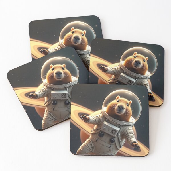 Item preview, space capybara, astronaut  designed and sold by WelSol.