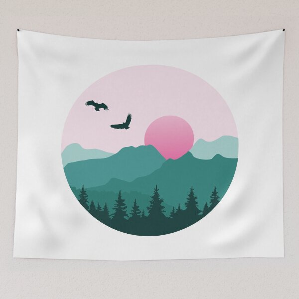 Item preview, Eagles Flying in the Mountains designed and sold by MagnoliaLake.