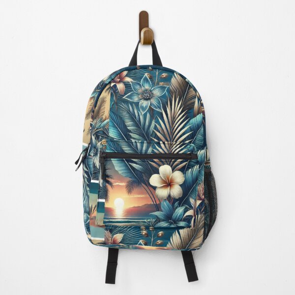 Item preview, Oceanic Sunset Serenity | Tropical Coastal Floral Art designed and sold by MellowLazy.