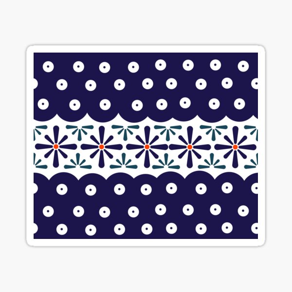 Polish design of traditional ceramics. Boleslawiec Sticker