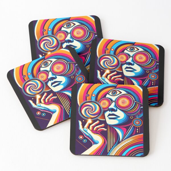 Item preview, "Psychedelic Third Eye Vibrant Retro Art designed and sold by DrawHandArt.