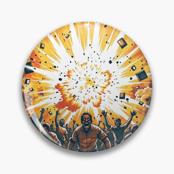 Item preview, A bomb explodes and people look at it in fear designed and sold by rachidkams.