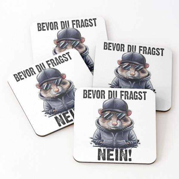 Item preview, Bevor Du Fragst Nein - Wütender cooler Hamster  - lustiges Zitat  designed and sold by Smix Pixels.