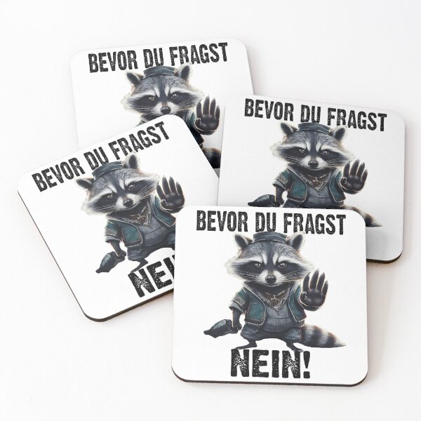 Item preview, Bevor Du Fragst Nein - Wütender cooler Waschbär   - lustiges Zitat  designed and sold by Smix Pixels.