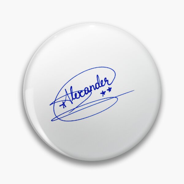 Item preview, Alexander Handwritten Name Art - Stylish Blue Signature Design designed and sold by scribblesign.