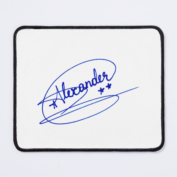 Item preview, Alexander Handwritten Name Art - Stylish Blue Signature Design designed and sold by scribblesign.