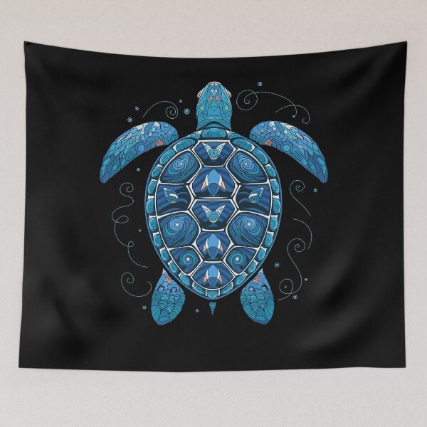 Item preview, Oceanic Blue Sea Turtle Artwork designed and sold by InsanseCreation.