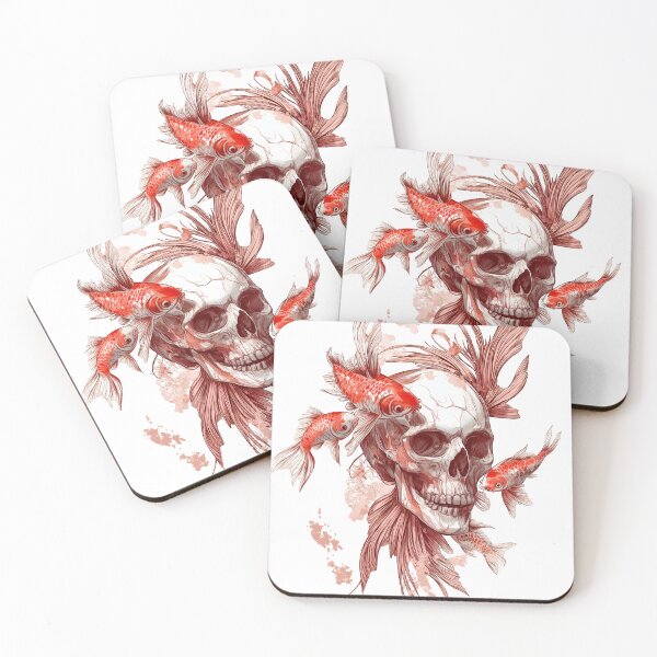 Item preview, Eternal Flow: Koi and Skull Harmony designed and sold by Mindsway.