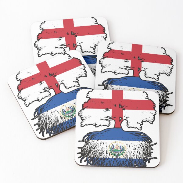 Item preview, El Salvador Salvadoran English England Tree Roots Flag designed and sold by FlagX.