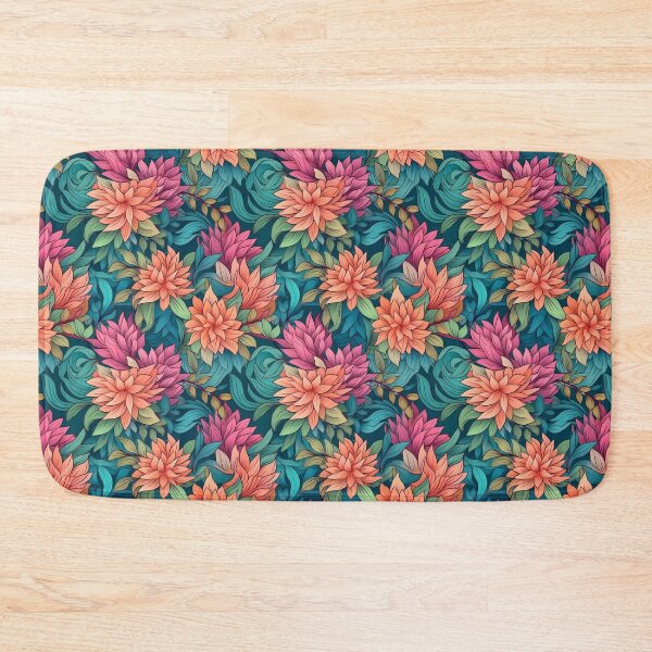 Item preview, Orange flowers and green leaves designed and sold by PsionicVoid.