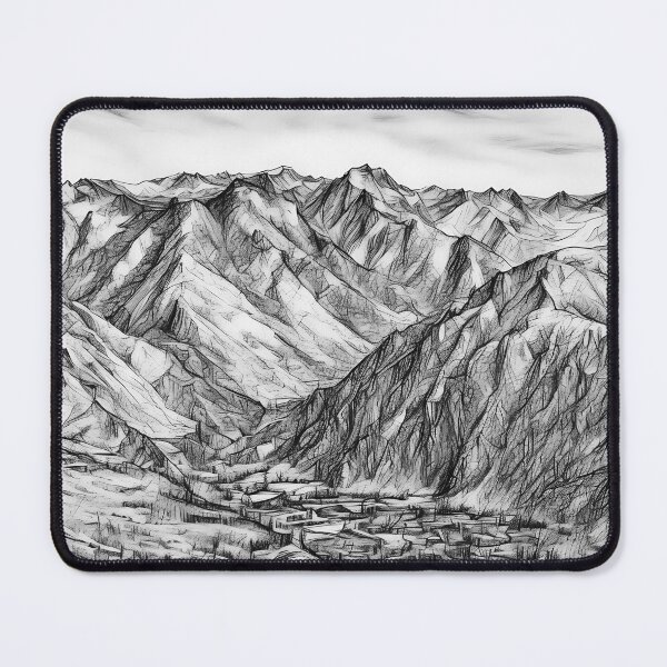 Item preview, Cascade Mountains Leavenworth (Sketch) designed and sold by flyscenicair.