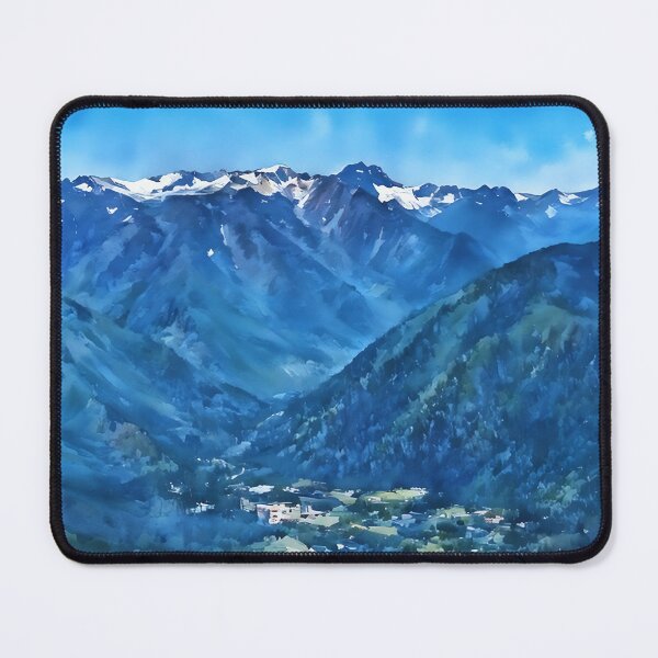 Item preview, Cascade Mountains Leavenworth (Watercolor) designed and sold by flyscenicair.
