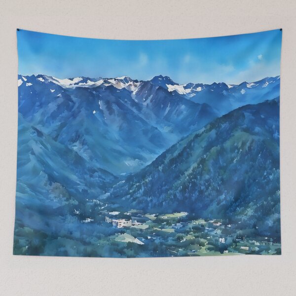 Item preview, Cascade Mountains Leavenworth (Watercolor) designed and sold by flyscenicair.
