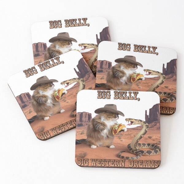 Item preview, Taco-slinging Cowboy Cat designed and sold by ChonkingHazard.