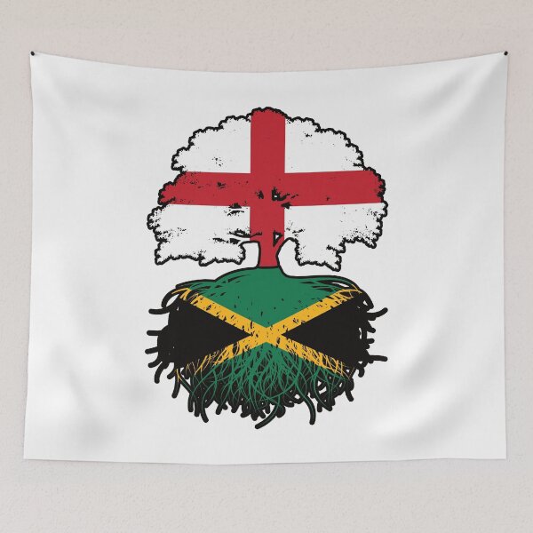 Item preview, Jamaica Jamaican English England Tree Roots Flag designed and sold by FlagX.