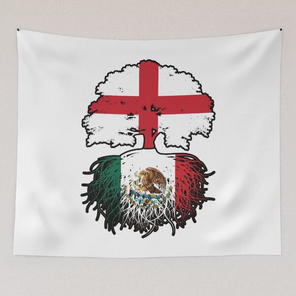 Item preview, Mexico Mexican English England Tree Roots Flag designed and sold by FlagX.