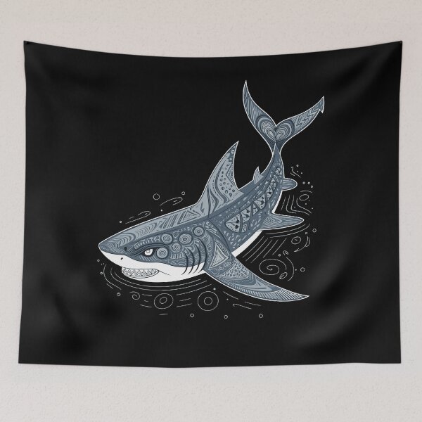 Item preview, Intricate Shark Design for Nature Lovers designed and sold by InsanseCreation.