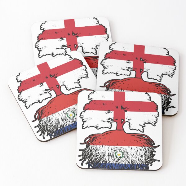 Item preview, Paraguay Paraguayan English England Tree Roots Flag designed and sold by FlagX.