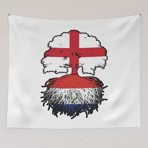 Item preview, Paraguay Paraguayan English England Tree Roots Flag designed and sold by FlagX.