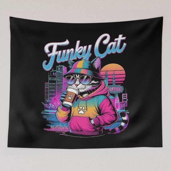 Item preview, Funky cat designed and sold by JansenGS.