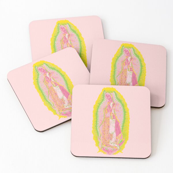 Item preview, Virgen de Guadalupe pink, yellow and green designed and sold by El Brown Mercado.