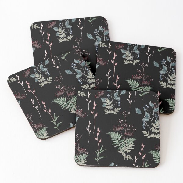 Item preview, Pattern with wild meadow flowers, herbs, grasses, leaves and branch of berries. designed and sold by MatyKotiv.
