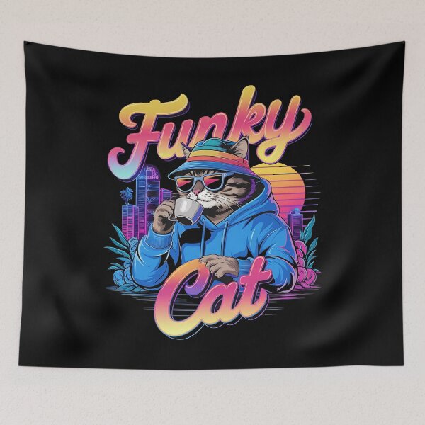 Item preview, Funky cat designed and sold by JansenGS.