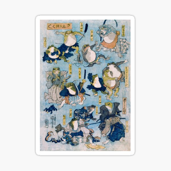 Item preview, Samurai Frogs - Utagawa Kuniyoshi designed and sold by Onodera.
