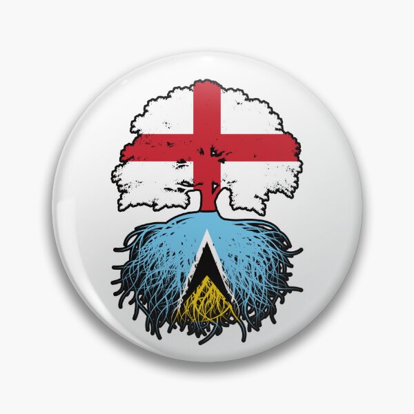 Item preview, Saint Lucia Saint Lucian English England Tree Roots Flag designed and sold by FlagX.