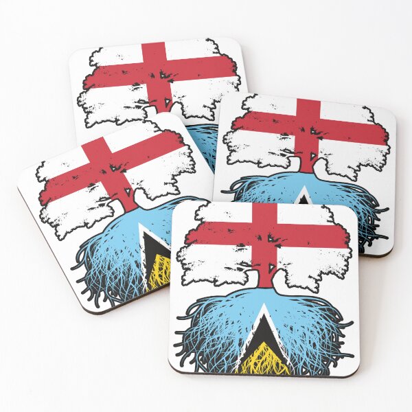 Item preview, Saint Lucia Saint Lucian English England Tree Roots Flag designed and sold by FlagX.