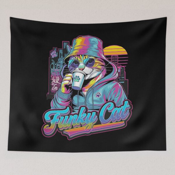 Item preview, Funky cat designed and sold by JansenGS.
