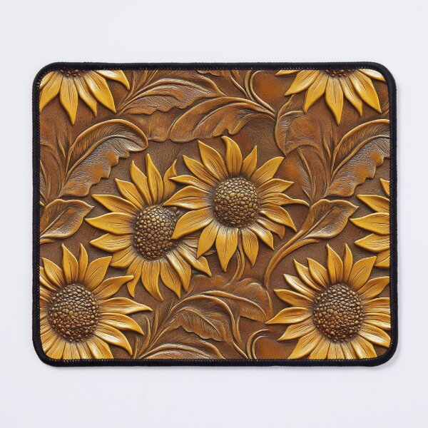 Item preview, Sunflower Tooled Leather designed and sold by ColorFlowArt.