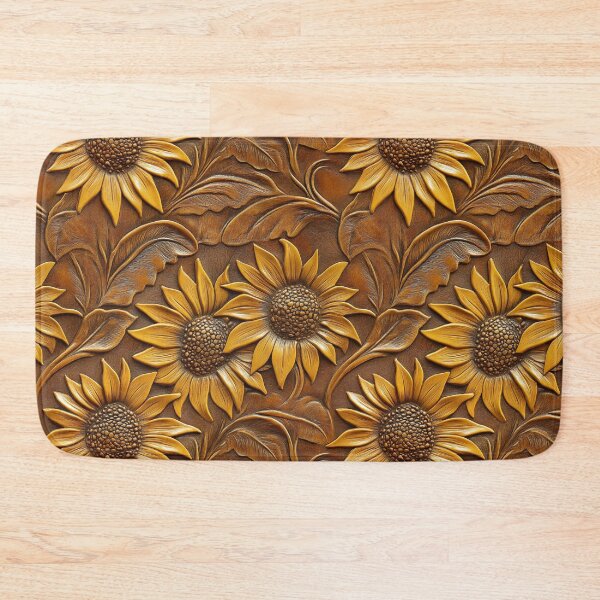 Item preview, Sunflower Tooled Leather  designed and sold by ColorFlowArt.