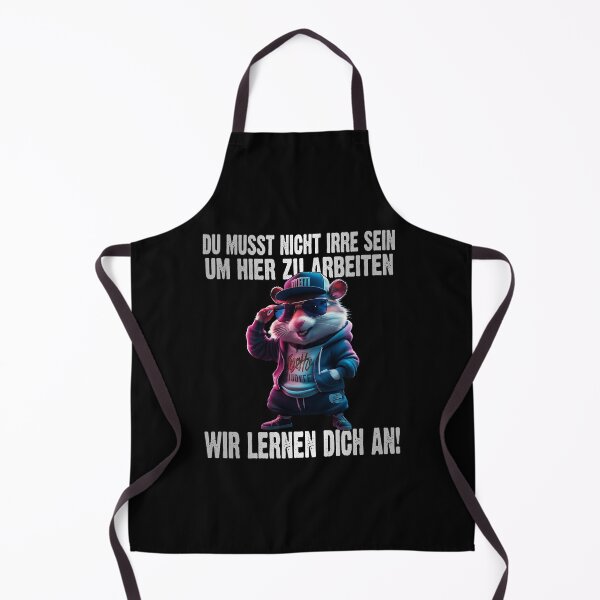 Item preview, Du Musst Nicht Irre Sein Um Hier Arbeiten Wir Lernen Dich An - Cool Hamster - lustiges Zitat designed and sold by Smix Pixels.